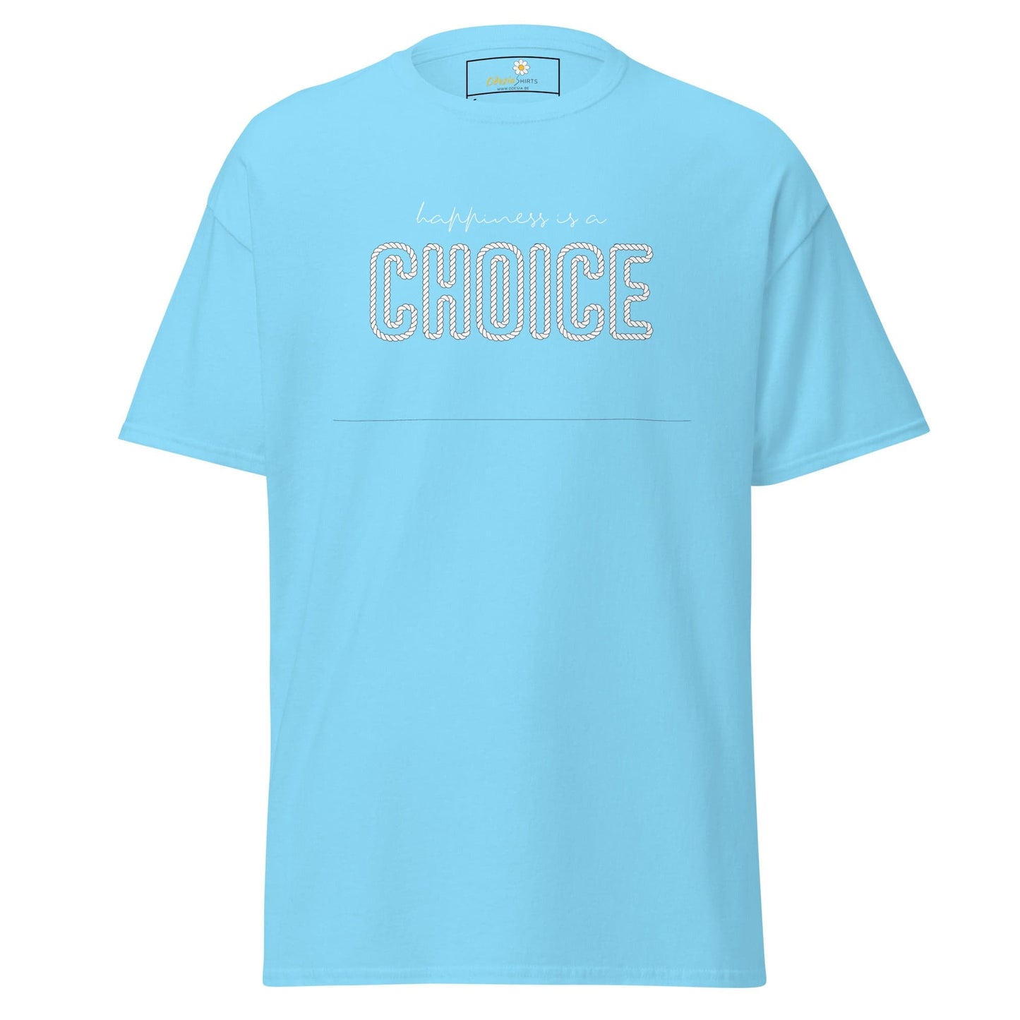 Unisex classic t-shirt - TEST POSITIVE HAPINESS CHOICE - REGULAR - Sky / S