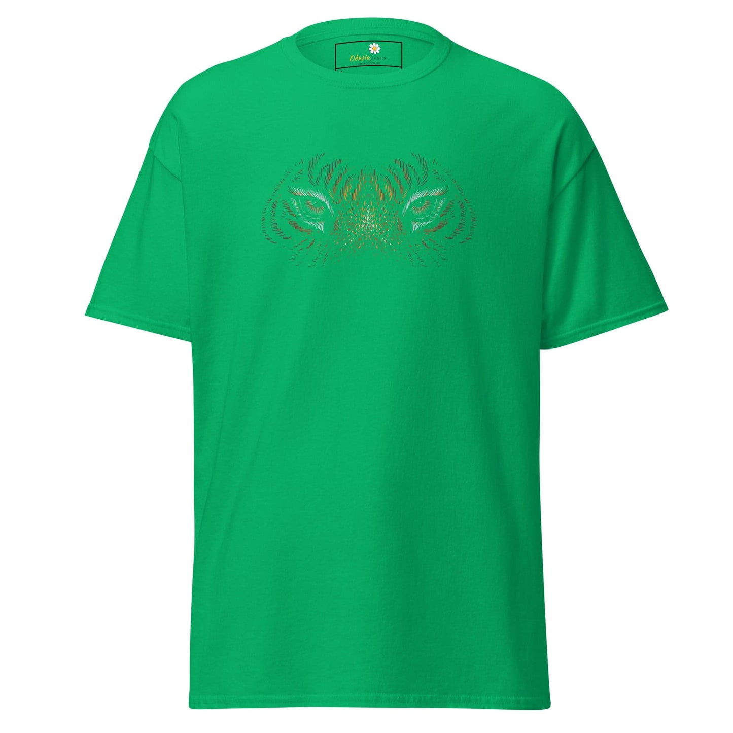 Men’s classic t-shirt - WILD LIFE TIGER EYES - REGULAR - Irish Green / S