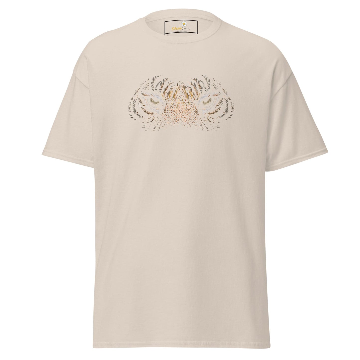 Men’s classic t-shirt - WILD LIFE TIGER EYES - REGULAR - Natural / S