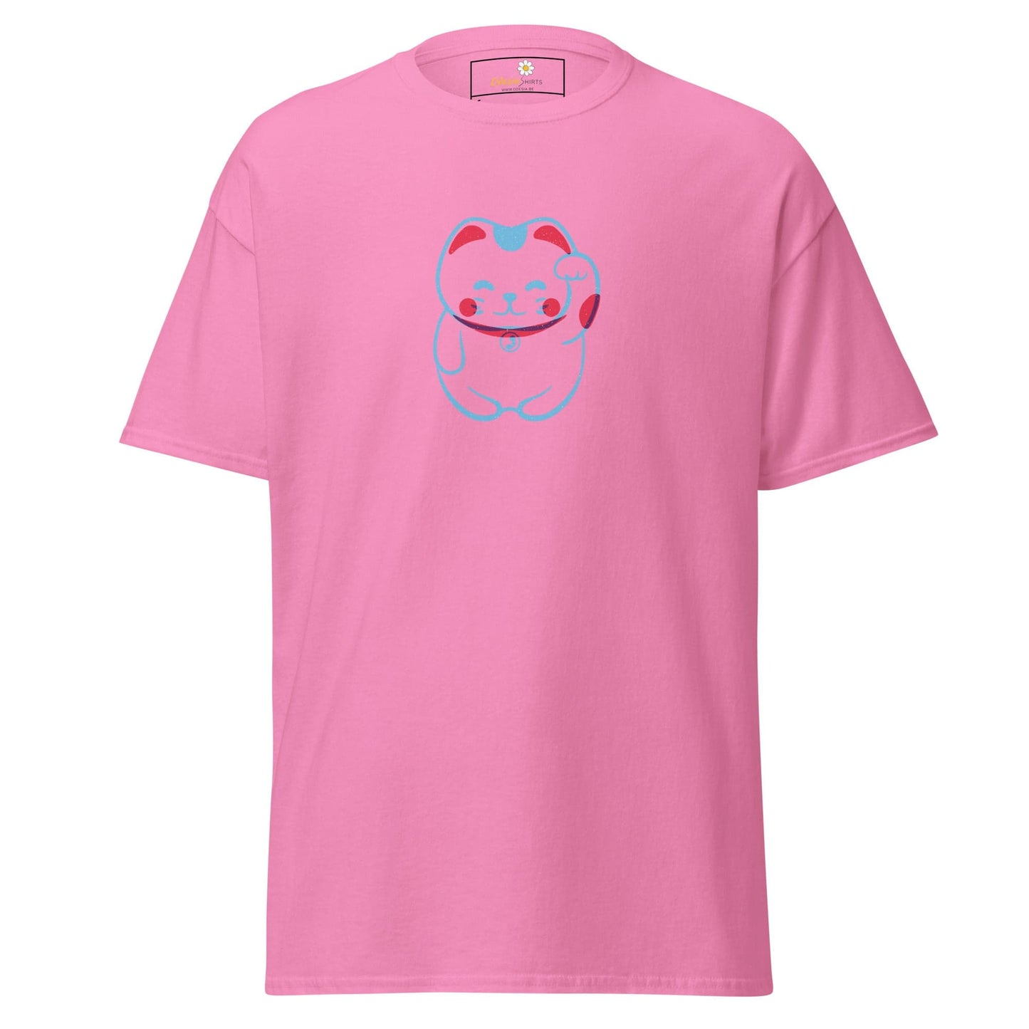 Unisex classic tee - ANIMALS SPIRITUAL LUCKY CAT 1 - REGULAR - Azalea / S