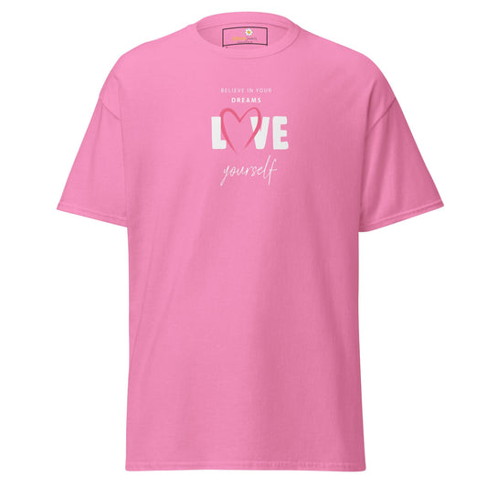 Unisex classic tee - MISC BELIEVE DREAMS LOVE - REGULAR - Azalea / S