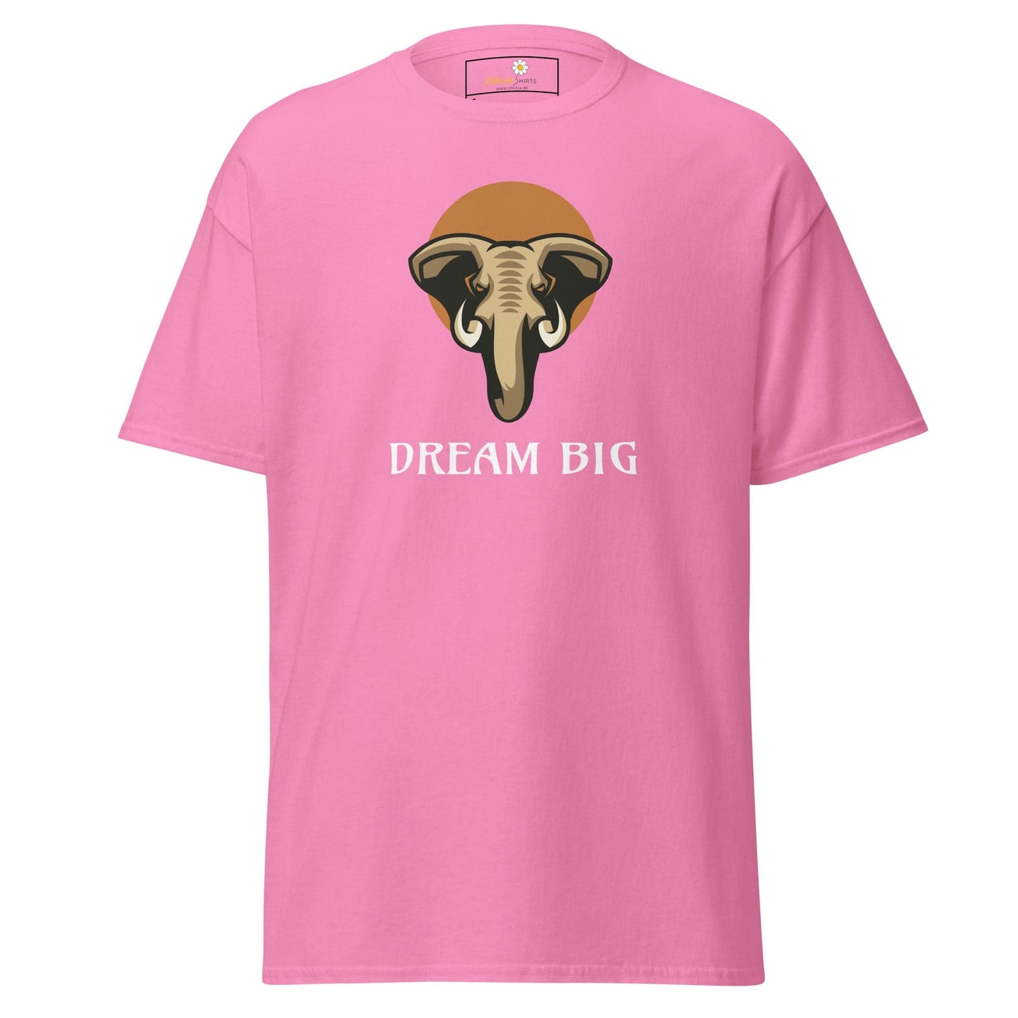 Unisex classic t-shirt - WILD LIFE ELEPHANT DREAM BIG - REGULAR - Azalea / S