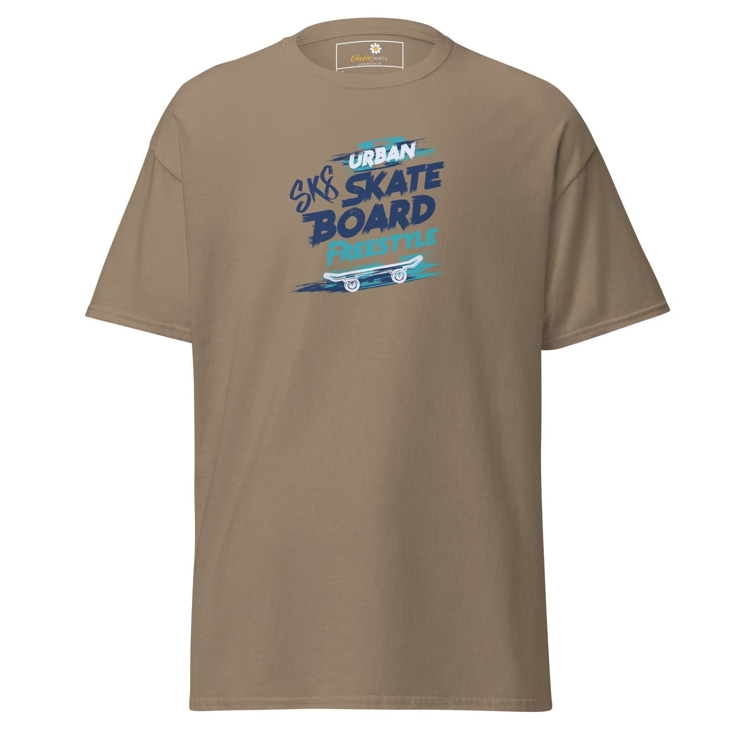 Unisex classic t-shirt - SPORT SKATEBOARD FREESTYLE - REGULAR - Brown Savana / S