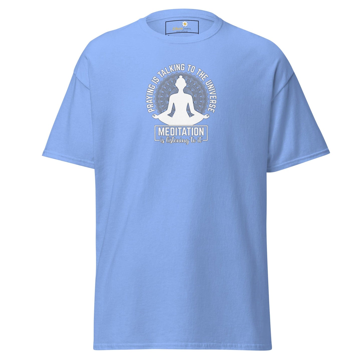Unisex classic tee - SPIRITUAL MEDITATION IS LISTENING - REGULAR - Carolina Blue / S