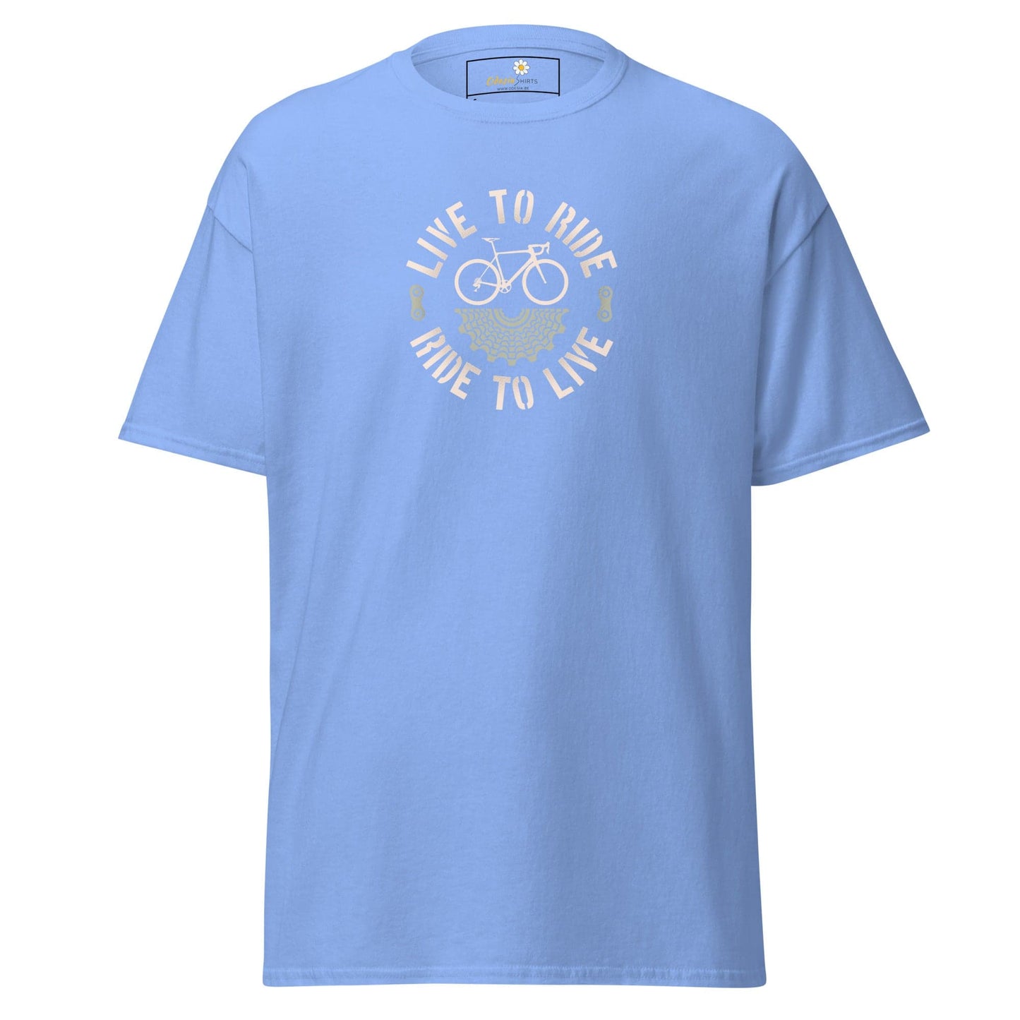 Unisex classic t-shirt - SPORT BICYCLE RIDE TO LIVE - REGULAR - Carolina Blue / S
