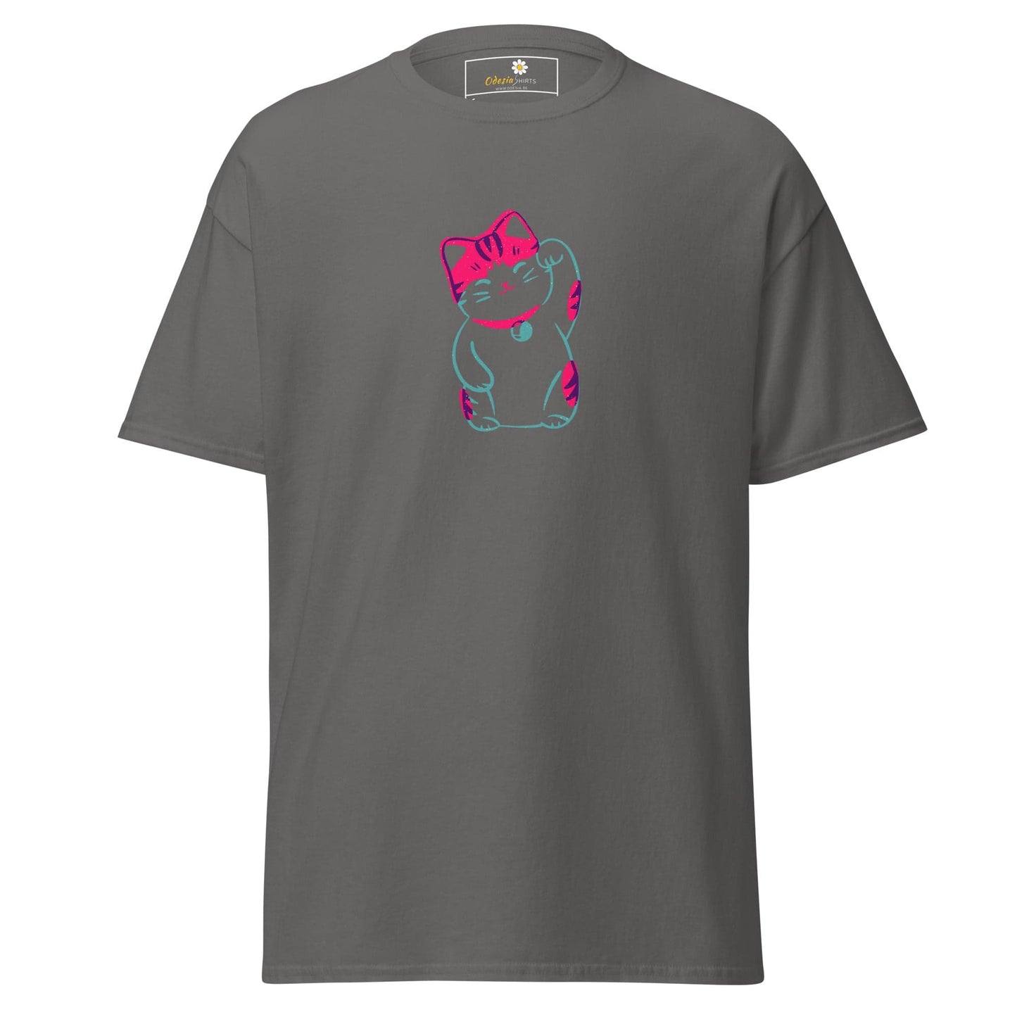 Unisex classic tee - ANIMALS SPIRITUAL LUCKY CAT 2 - REGULAR - Charcoal / S