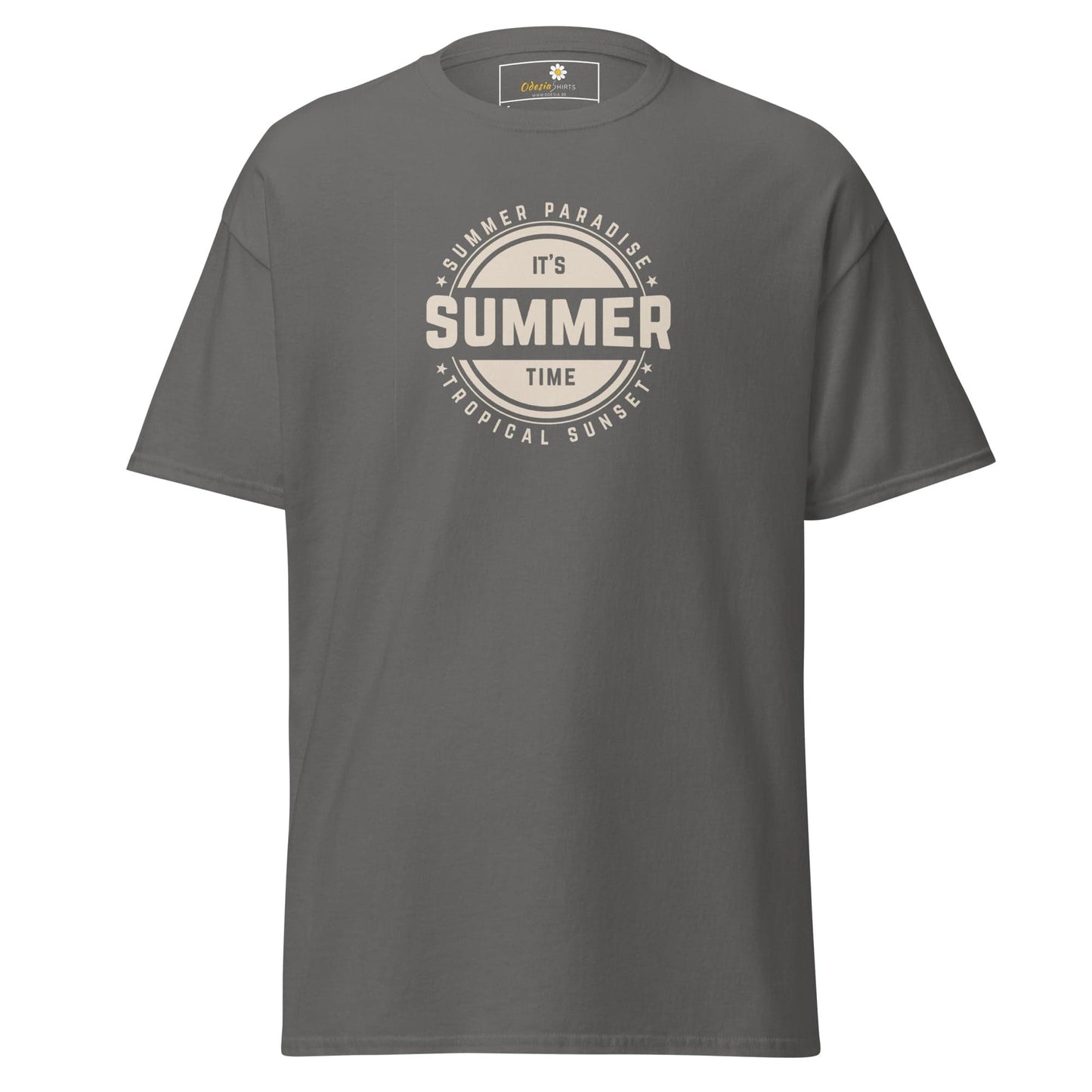 Unisex classic t-shirt - SUMMER TROPICAL - REGULAR - Charcoal / S