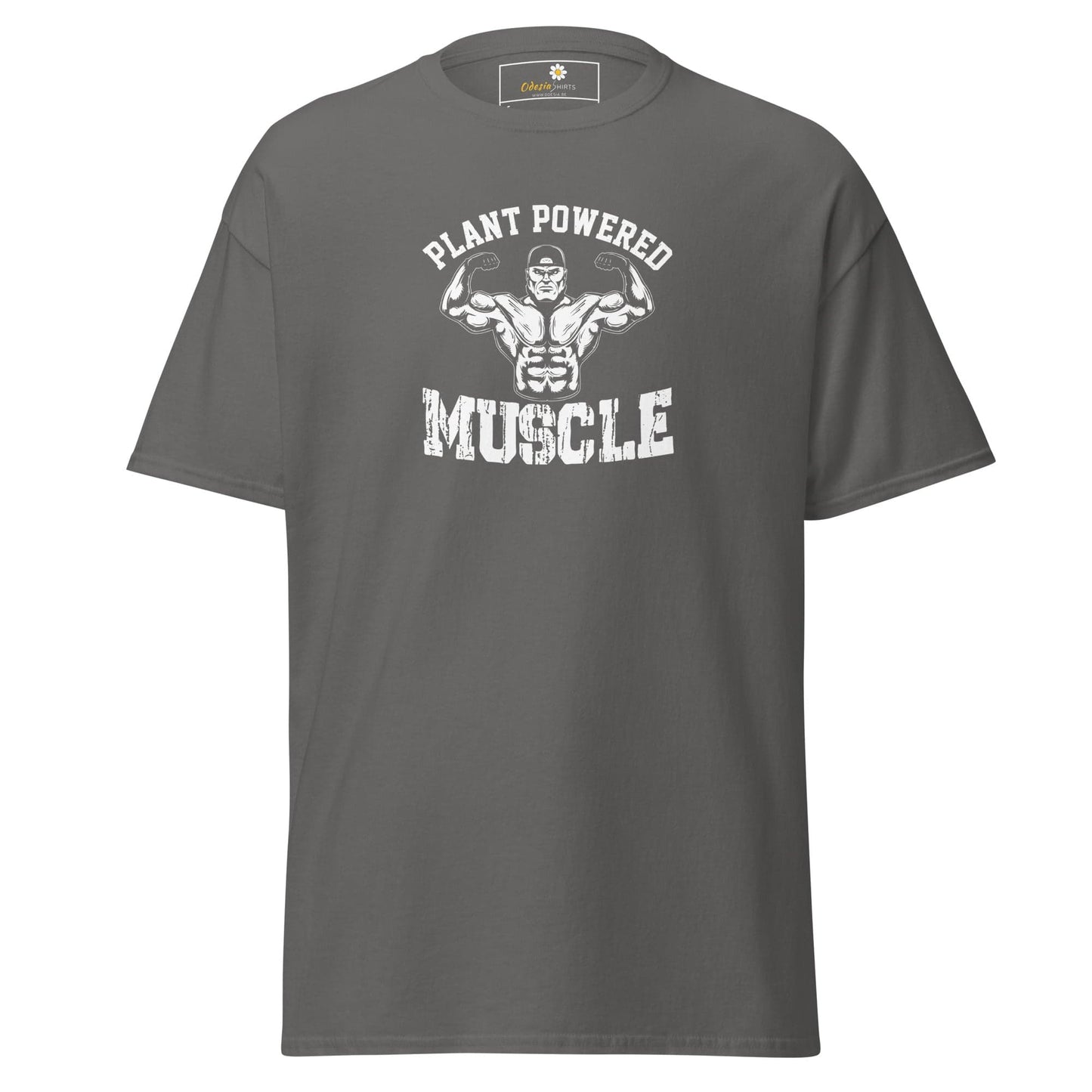 Unisex classic t-shirt - SPORT PLANT MUSCLES - REGULAR - Charcoal / S