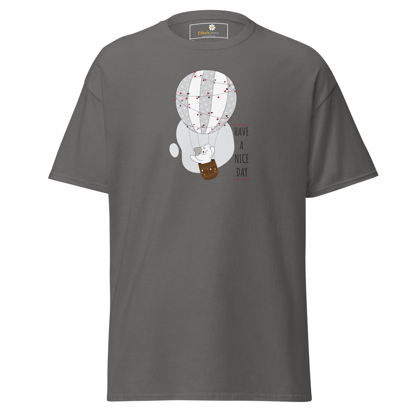 Unisex classic tee - ANIMALS CAT LUFTBALLON - REGULAR - Charcoal / S