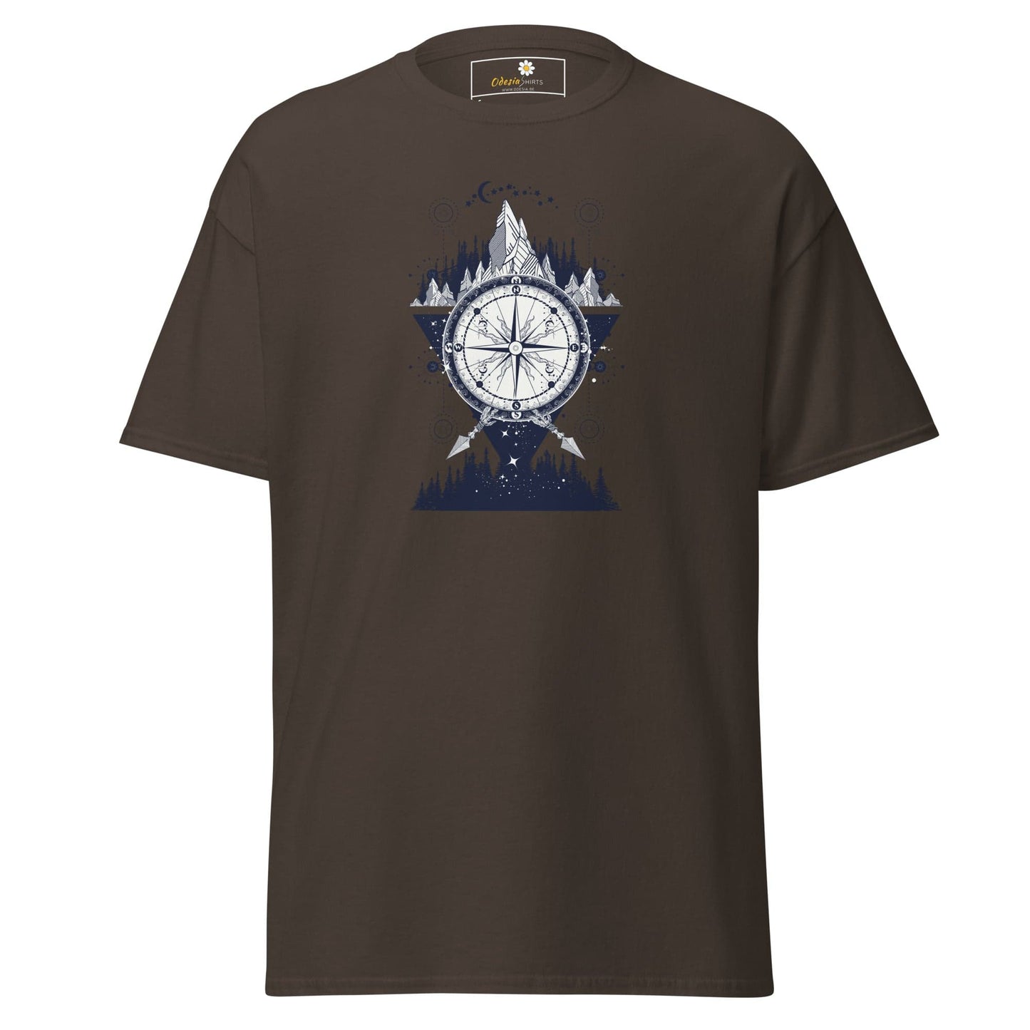Unisex classic t-shirt - MYSTIC DIRECTIONS - REGULAR - Dark Chocolate / S