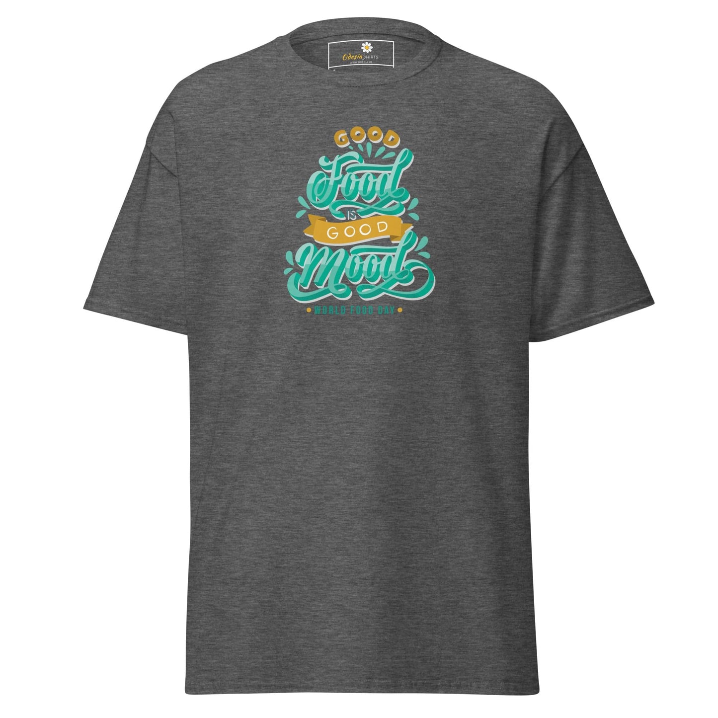 Unisex classic t-shirt - MISC GOOD FOOD GOOD MOOD - REGULAR - Dark Heather / S