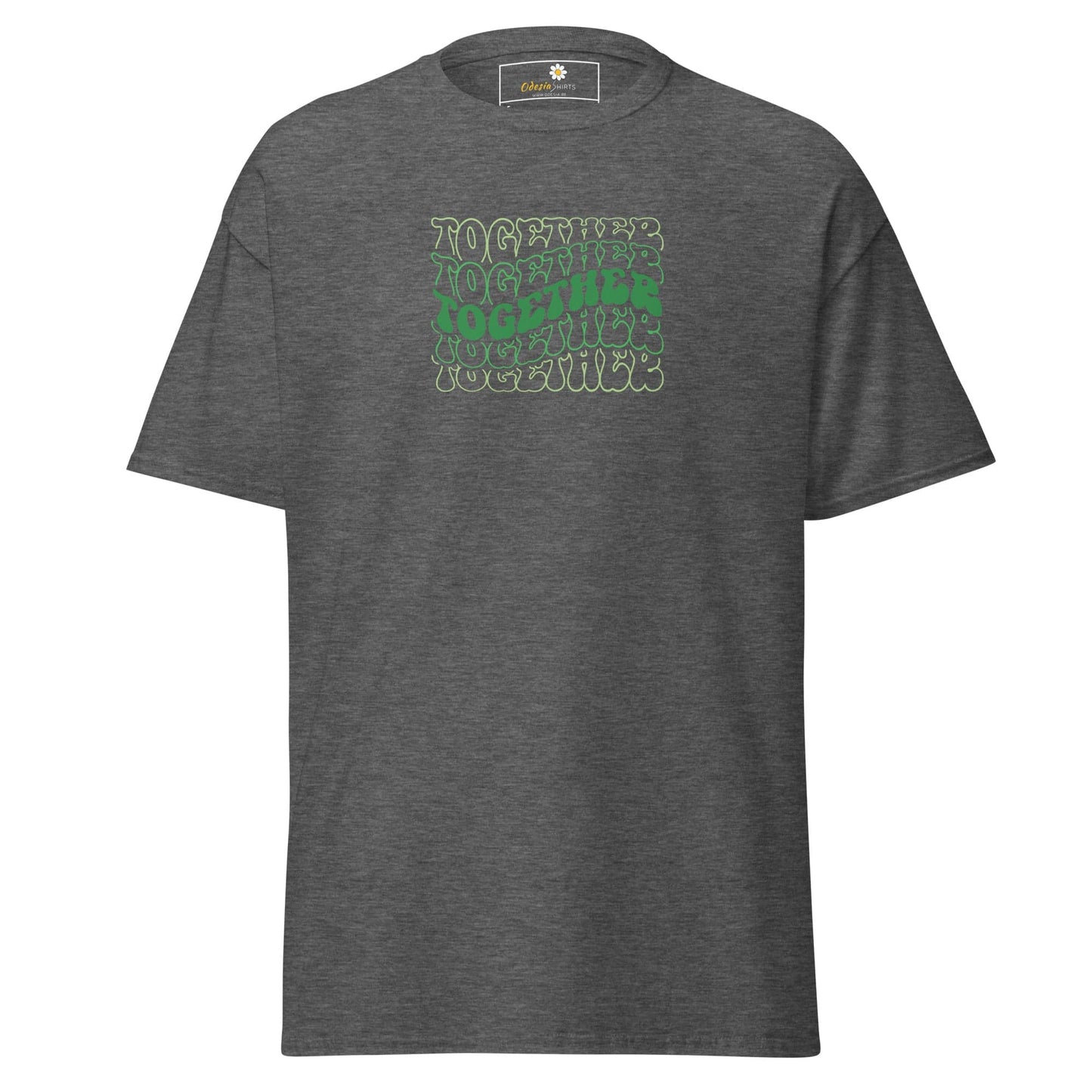 Unisex classic tee - TEXT POSITIVE TOGETHER - REGULAR - Dark Heather / S