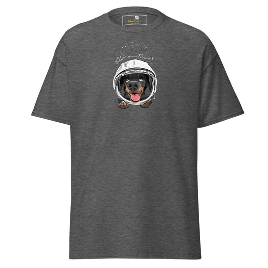Unisex classic tee - ASTRONAUT ANIMALS DREAMS - REGULAR - Dark Heather / S
