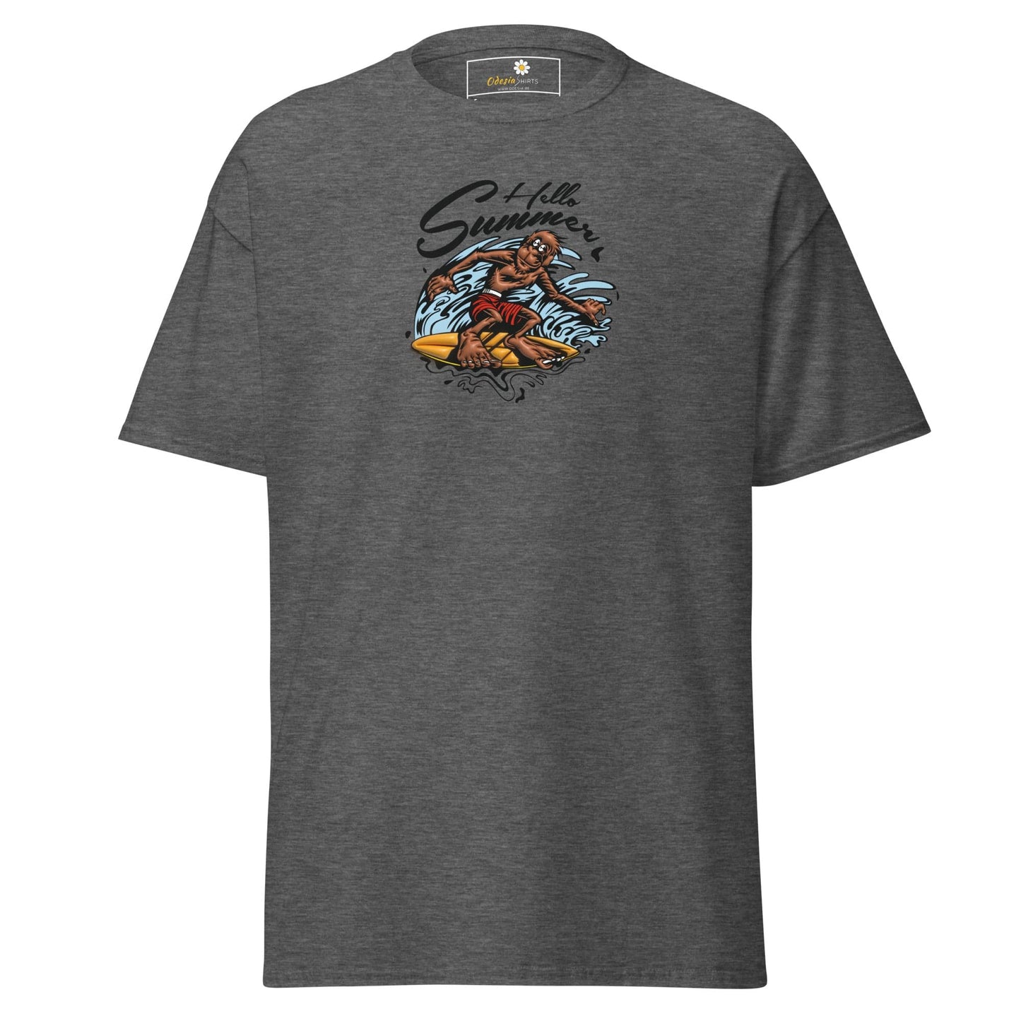 Unisex classic t-shirt - FANTASY SURFING MONKEY - REGULAR - Dark Heather / S