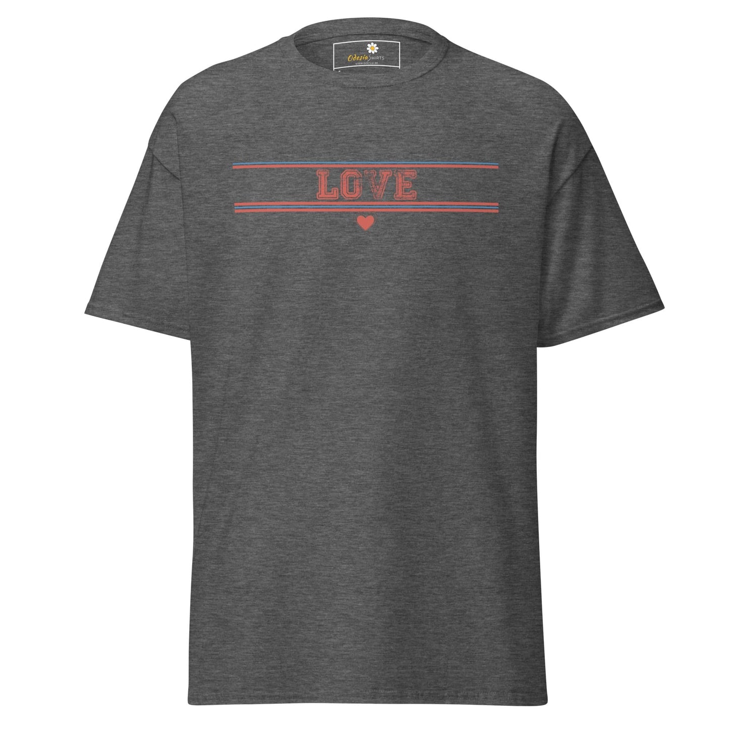 Unisex classic t-shirt - TEXt LOVE - REGULAR - Dark Heather / S