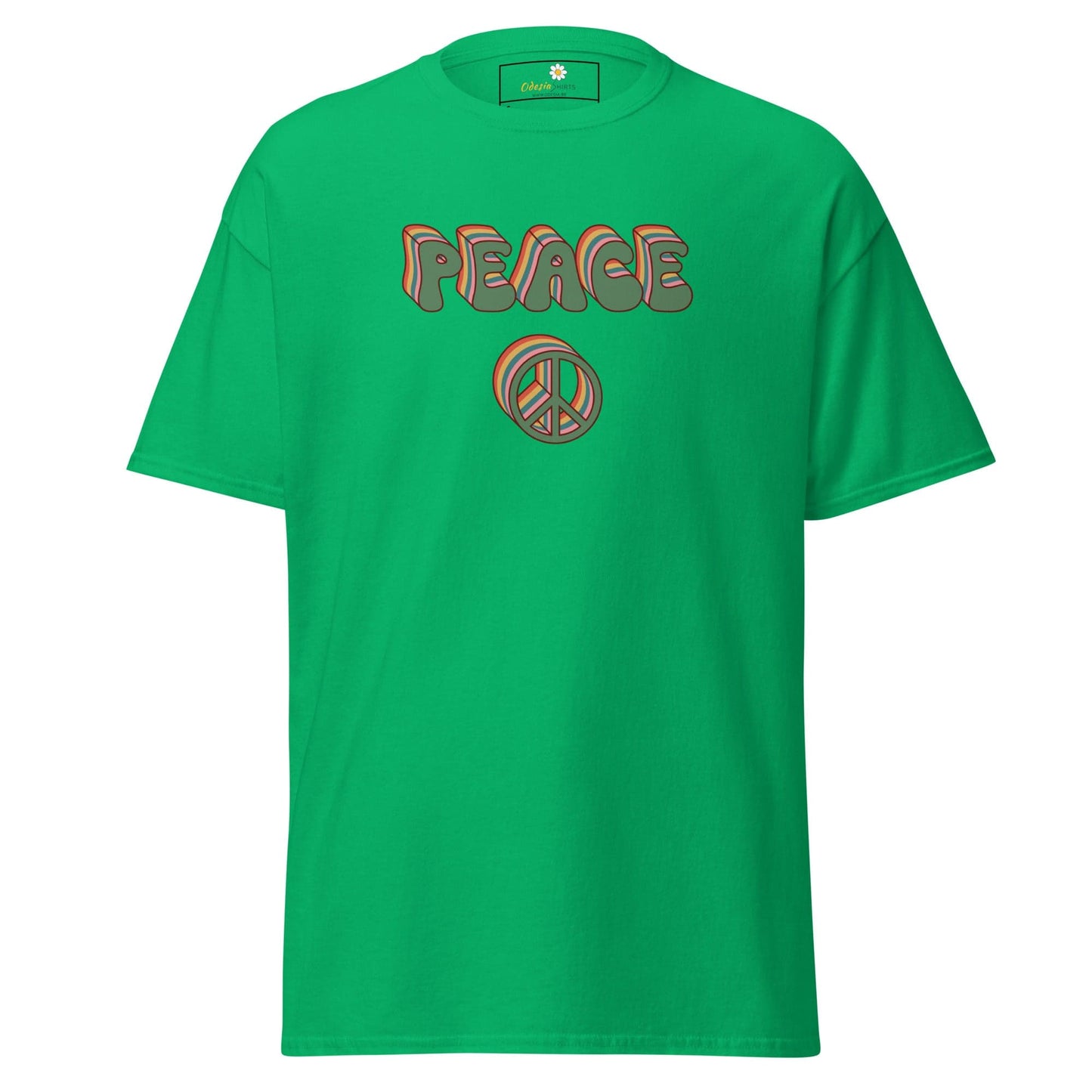 Unisex classic t-shirt - TEXT PEACE - REGULAR - Irish Green / S