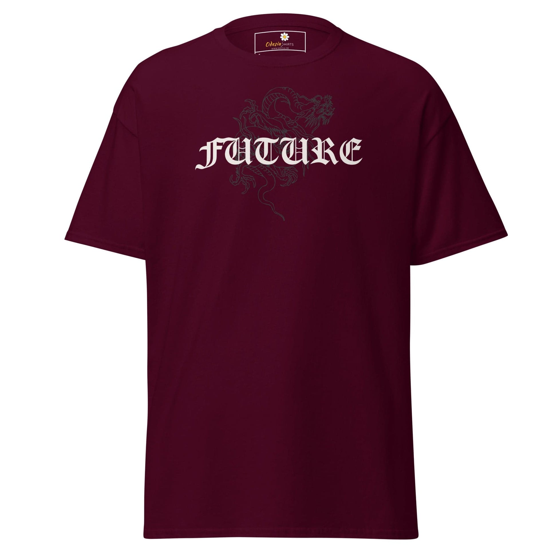 Unisex classic tee - MYSTIC FUTURE DRAGON - REGULAR - Maroon / S
