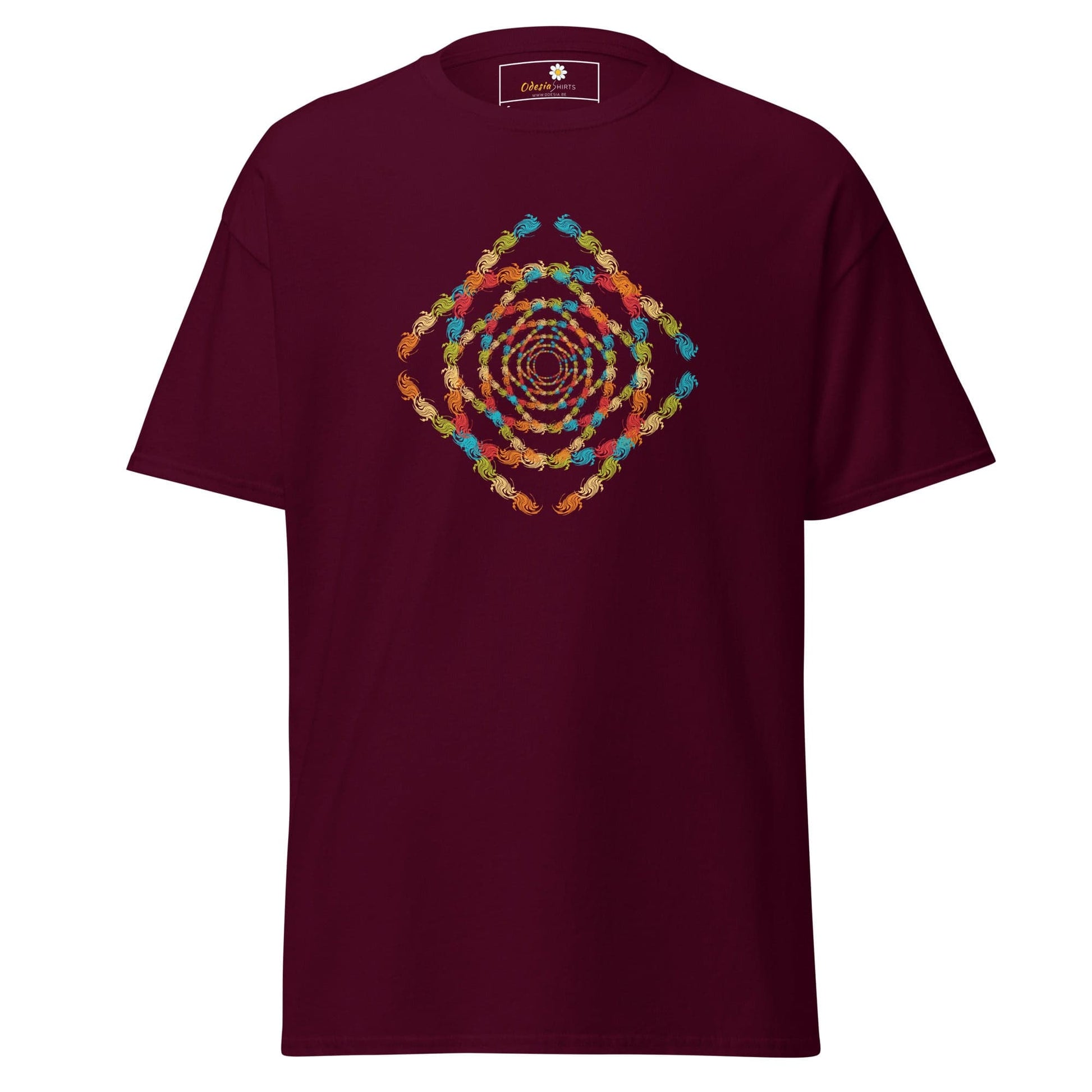 Unisex classic tee - ABSTRACT MISC SQUARE TUNNEL - REGULAR - Maroon / S