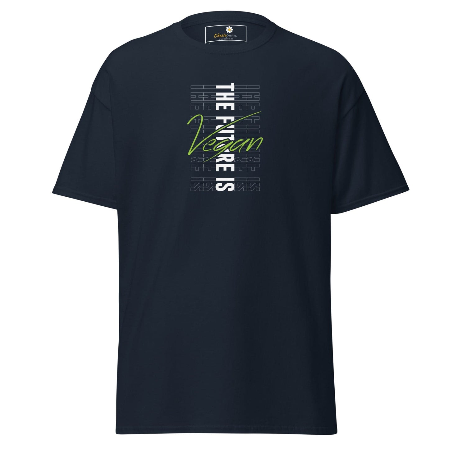Unisex classic tee - GREEN THE FUTURE IS VEGAN - REGULAR - Navy / S