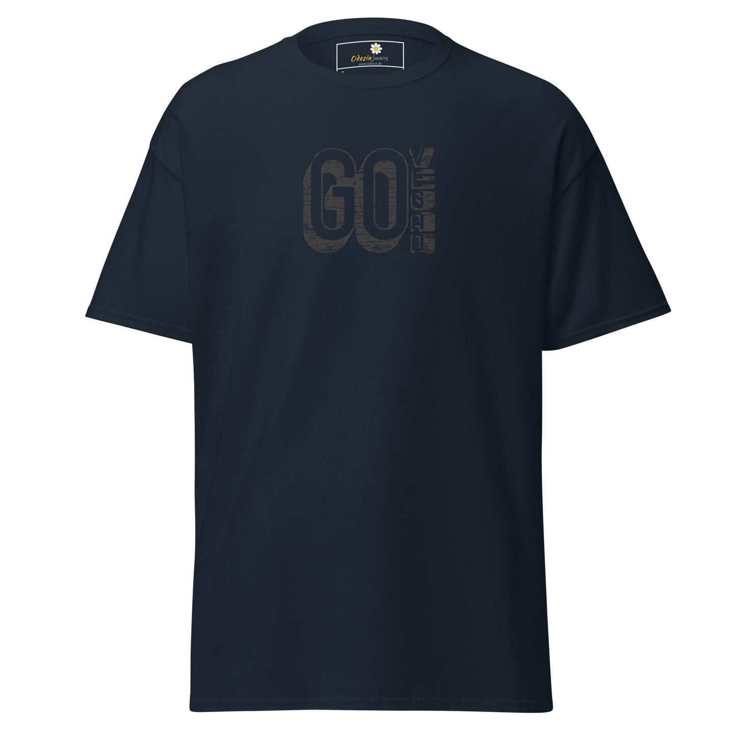 Unisex classic tee - GREEN GO VEGAN - REGULAR - Navy / S