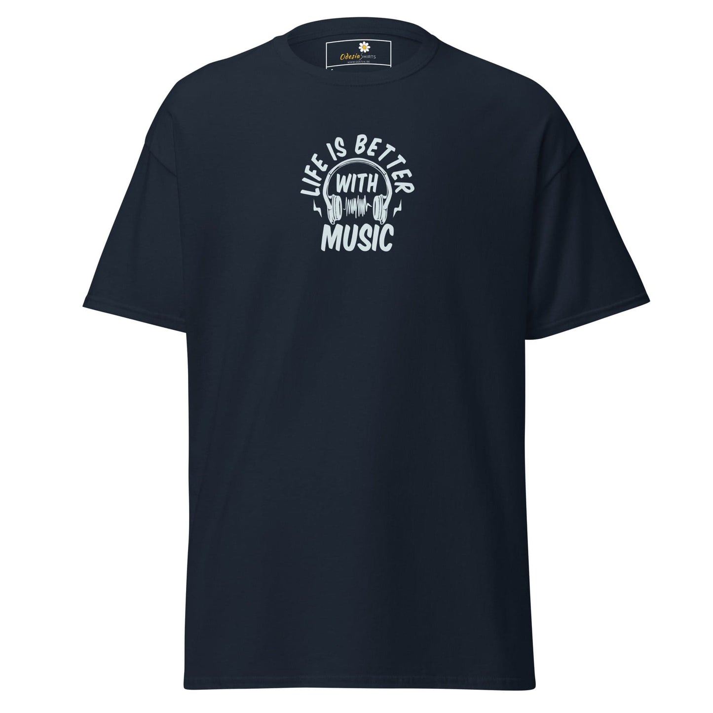 Unisex classic tee - MUSIC IS BETTER - REGULAR - Navy / S