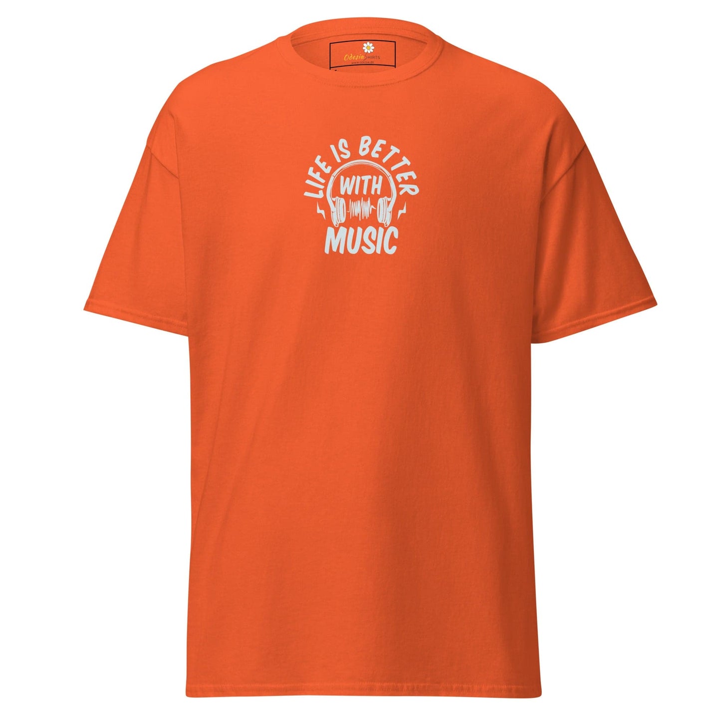 Unisex classic tee - MUSIC IS BETTER - REGULAR - Orange / S