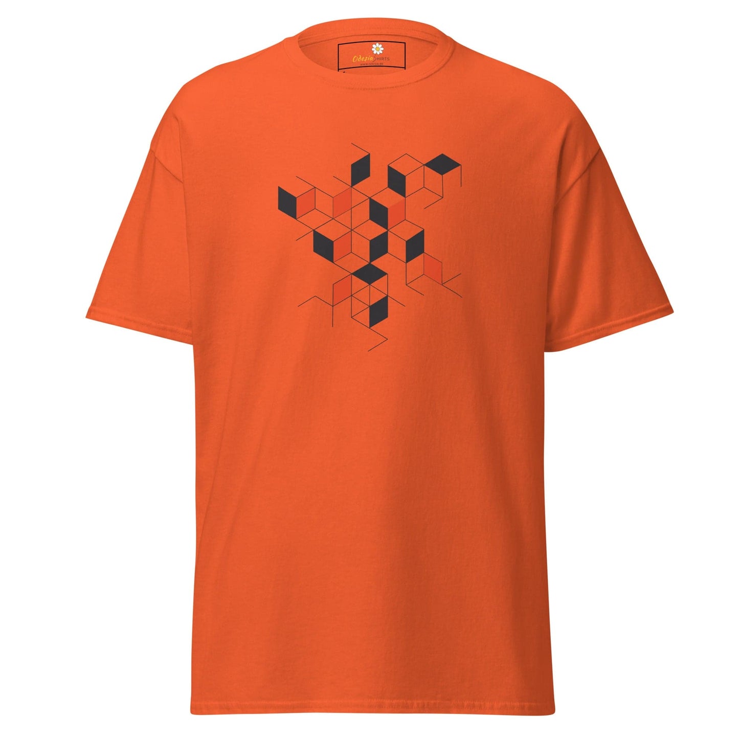 Unisex classic tee - ABSTRACT SQUARES - REGULAR - Orange / S