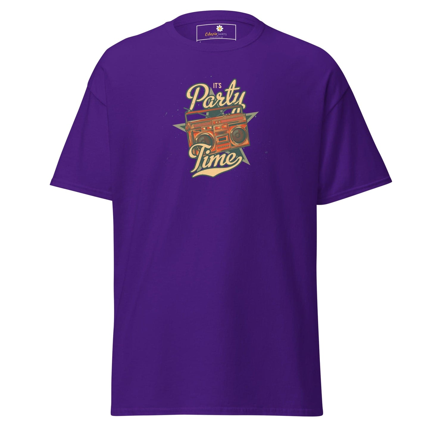 Unisex classic tee - MUSIC PARTY TIME - REGULAR - Purple / S