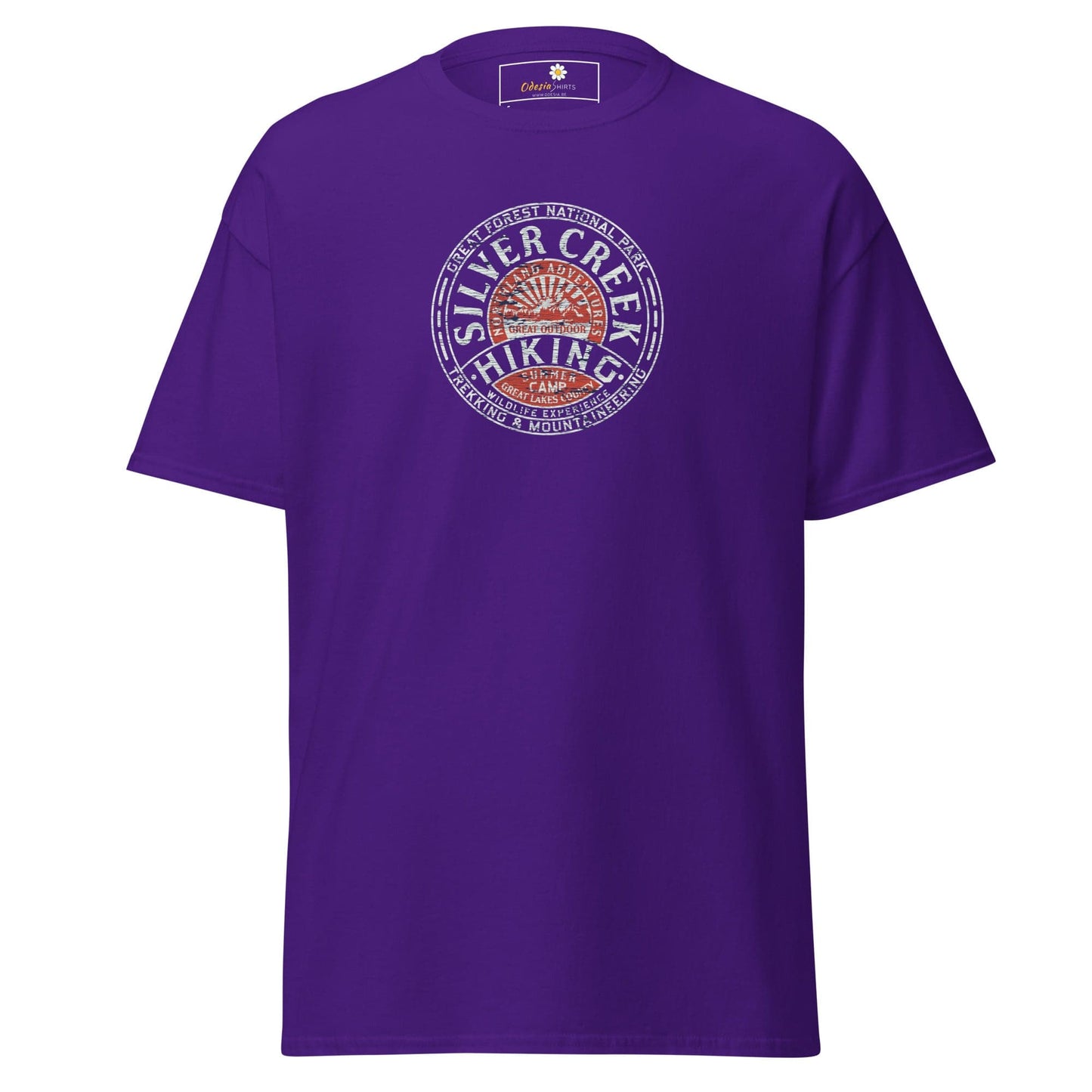 Unisex classic tee - ADVENTURE SILVER CREEK HIKING - REGULAR - Purple / S