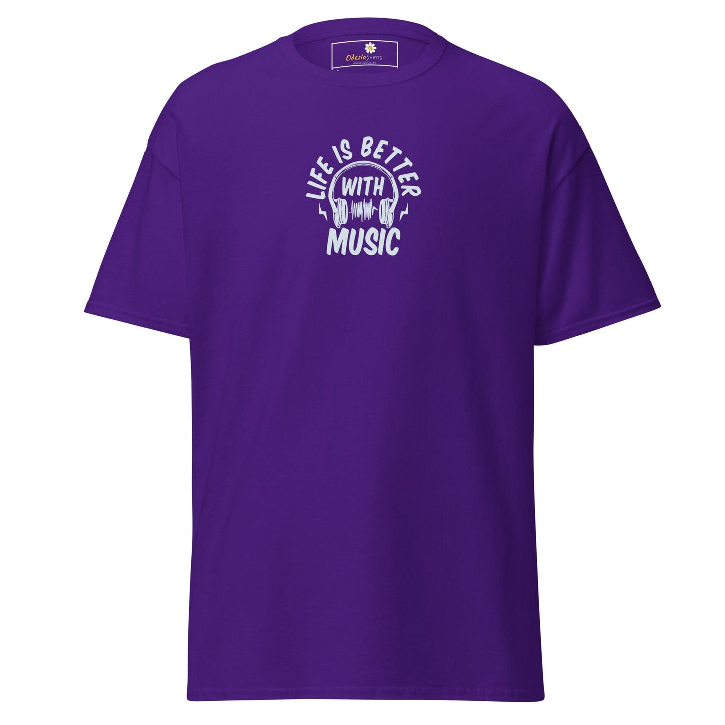 Unisex classic tee - MUSIC IS BETTER - REGULAR - Purple / S