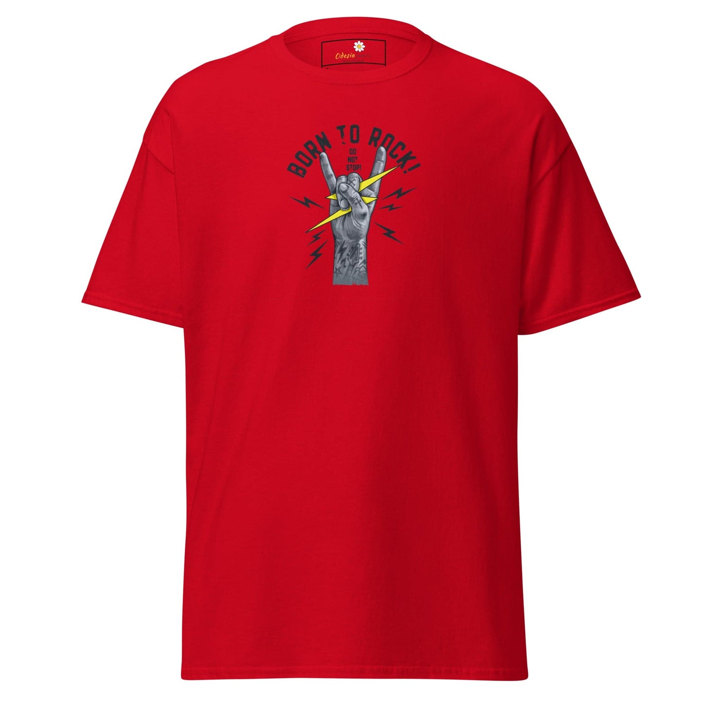 Unisex classic tee - MUSIC BORN TO ROCK - REGULAR - Red / S