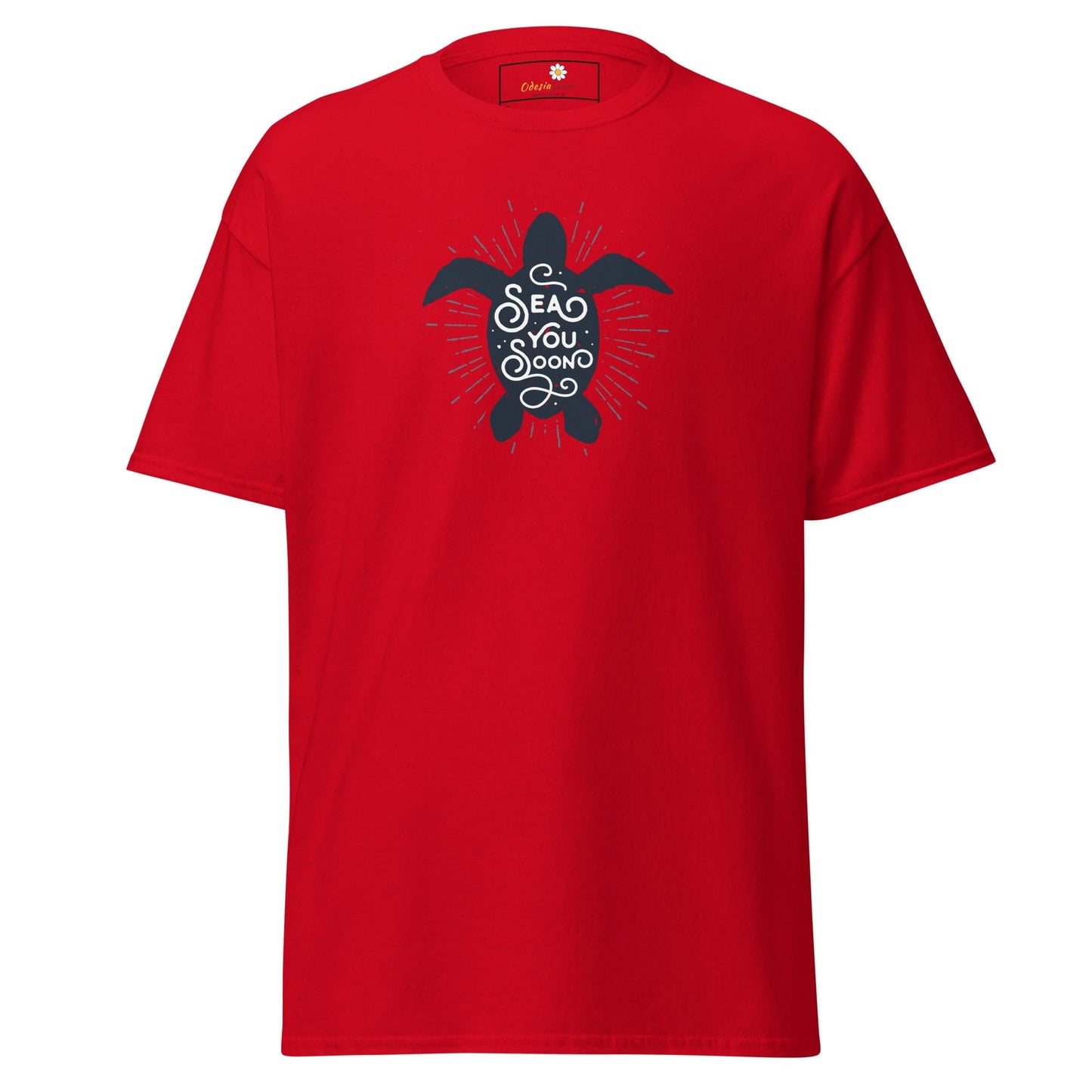 Unisex classic t-shirt - WILD LIFE TORTOISE SEE YOU - REGULAR - Red / S