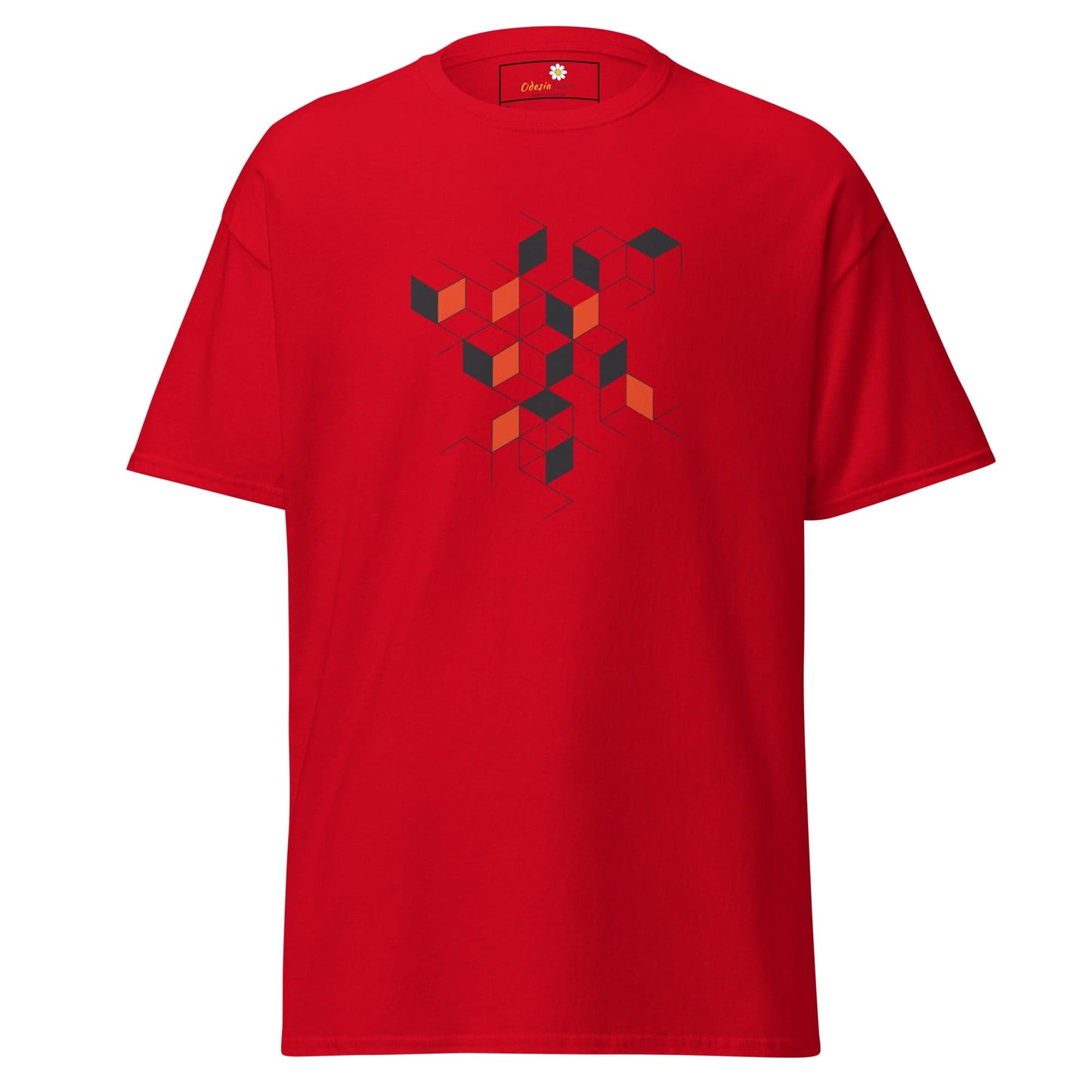 Unisex classic tee - ABSTRACT SQUARES - REGULAR - Red / S