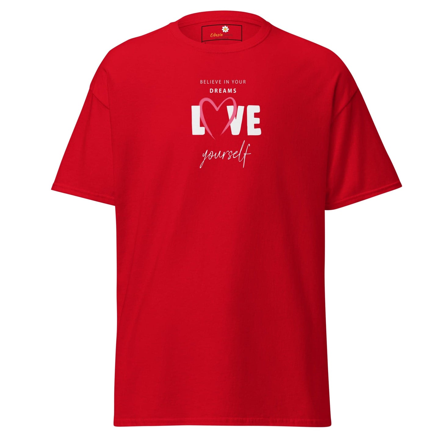 Unisex classic tee - MISC BELIEVE DREAMS LOVE - REGULAR - Red / S