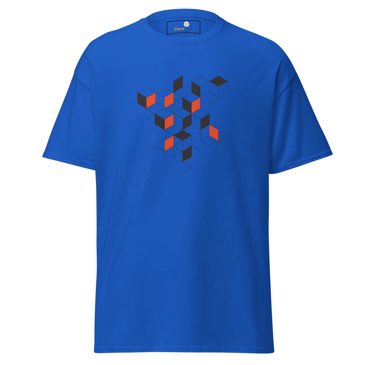 Unisex classic tee - ABSTRACT SQUARES - REGULAR - Royal / S
