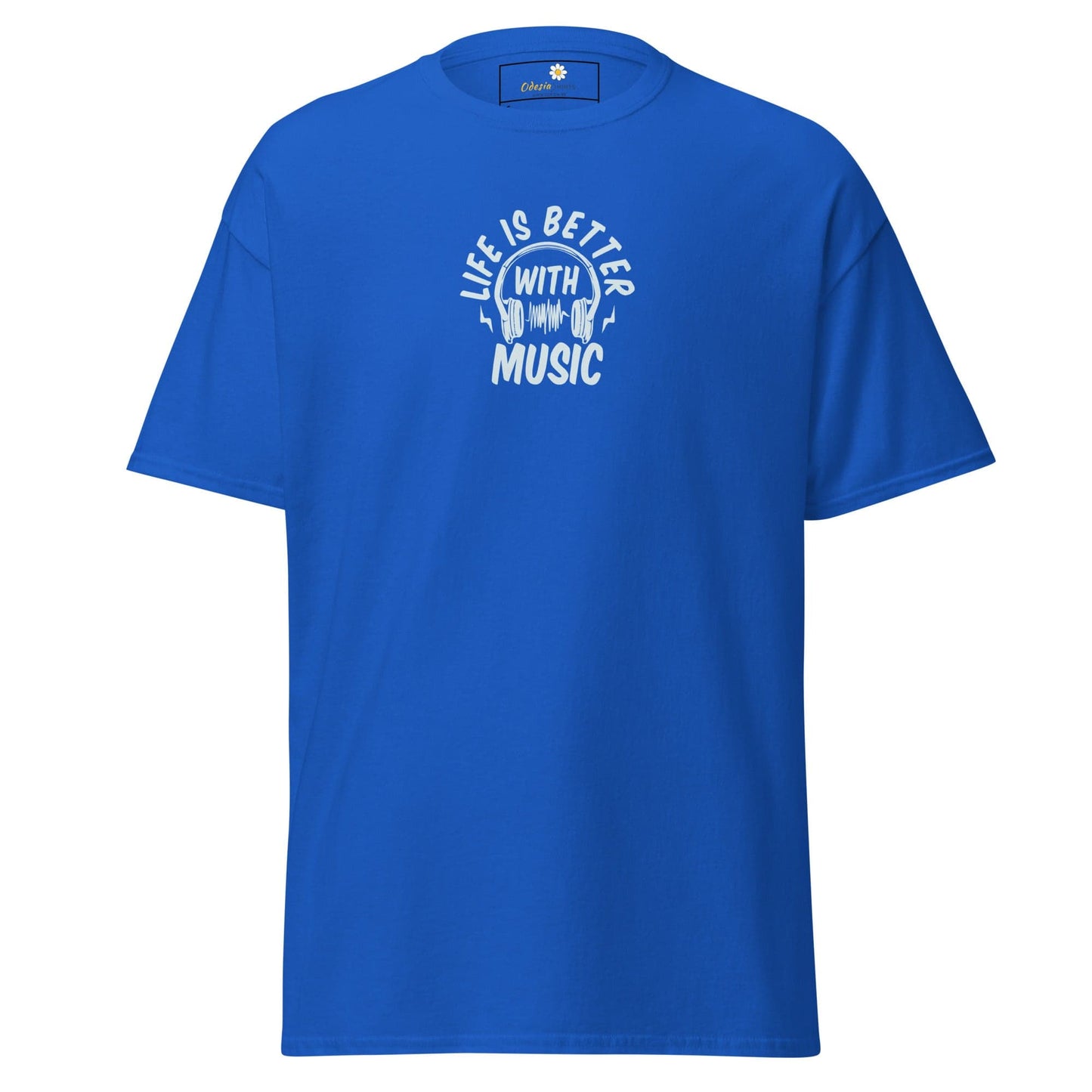 Unisex classic tee - MUSIC IS BETTER - REGULAR - Royal / S
