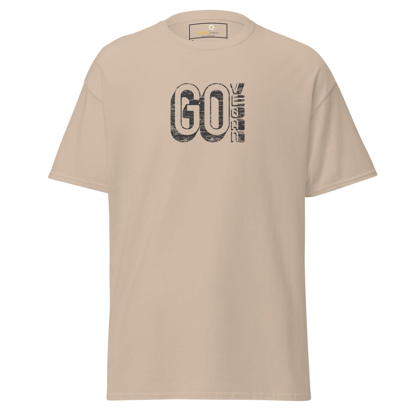 Unisex classic tee - GREEN GO VEGAN - REGULAR - Sand / S