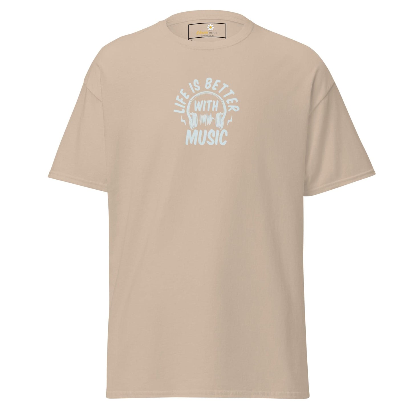 Unisex classic tee - MUSIC IS BETTER - REGULAR - Sand / S