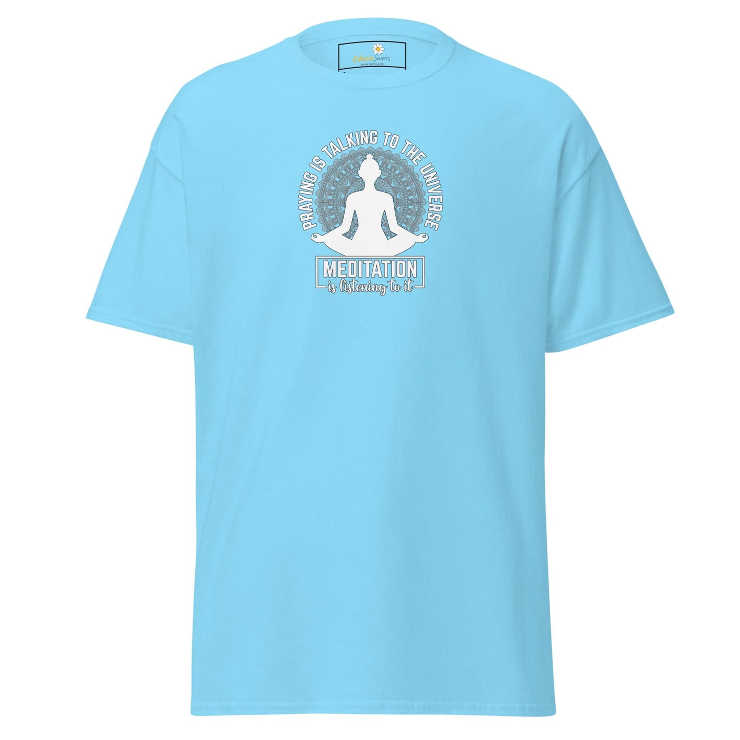 Unisex classic tee - SPIRITUAL MEDITATION IS LISTENING - REGULAR - Sky / S