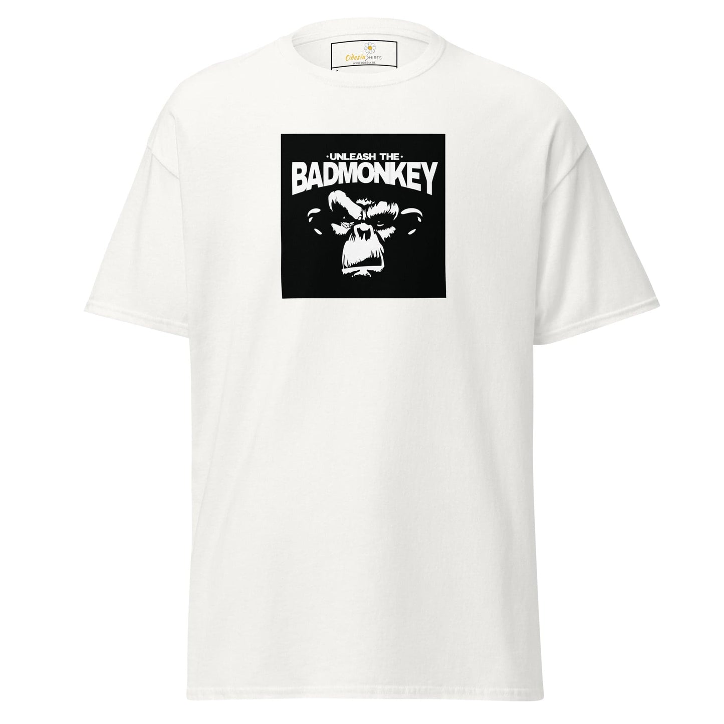 Unisex classic t-shirt - WILD LIFE UNLEASH MONKEY - REGULAR - White / S