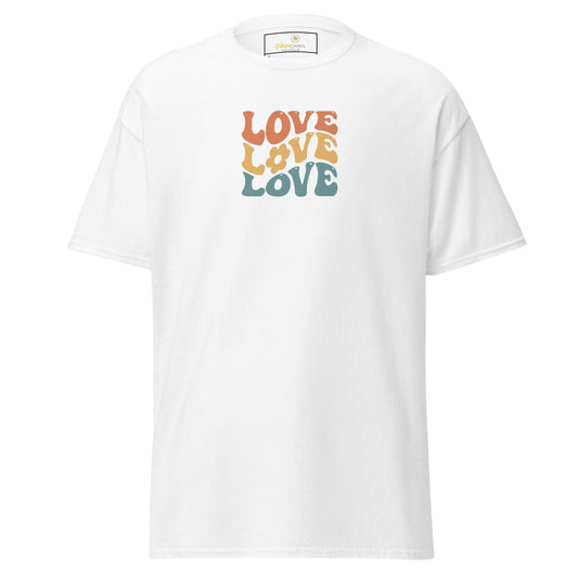 Unisex classic tee - TEXT POSITIVE LOVE LOVE LOVE - REGULAR - White / S