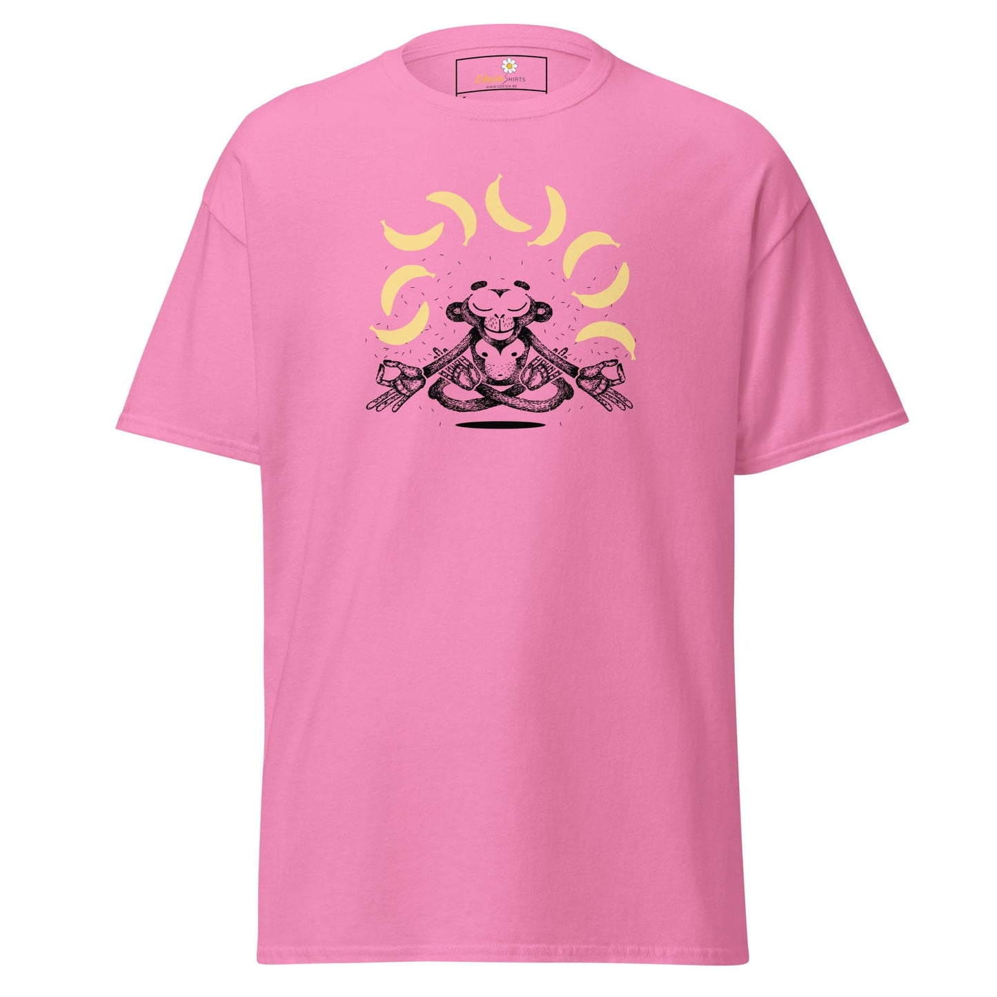 Unisex classic t-shirt - FUN MONKEY BANANA - REGULAR - Azalea / S