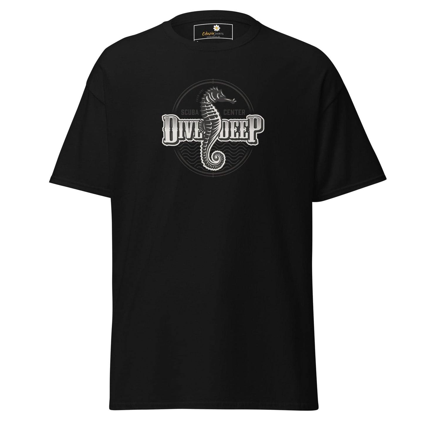 Unisex classic t-shirt - SEALIFE SEA HORSE DIVE DEEP - REGULAR - Black / S