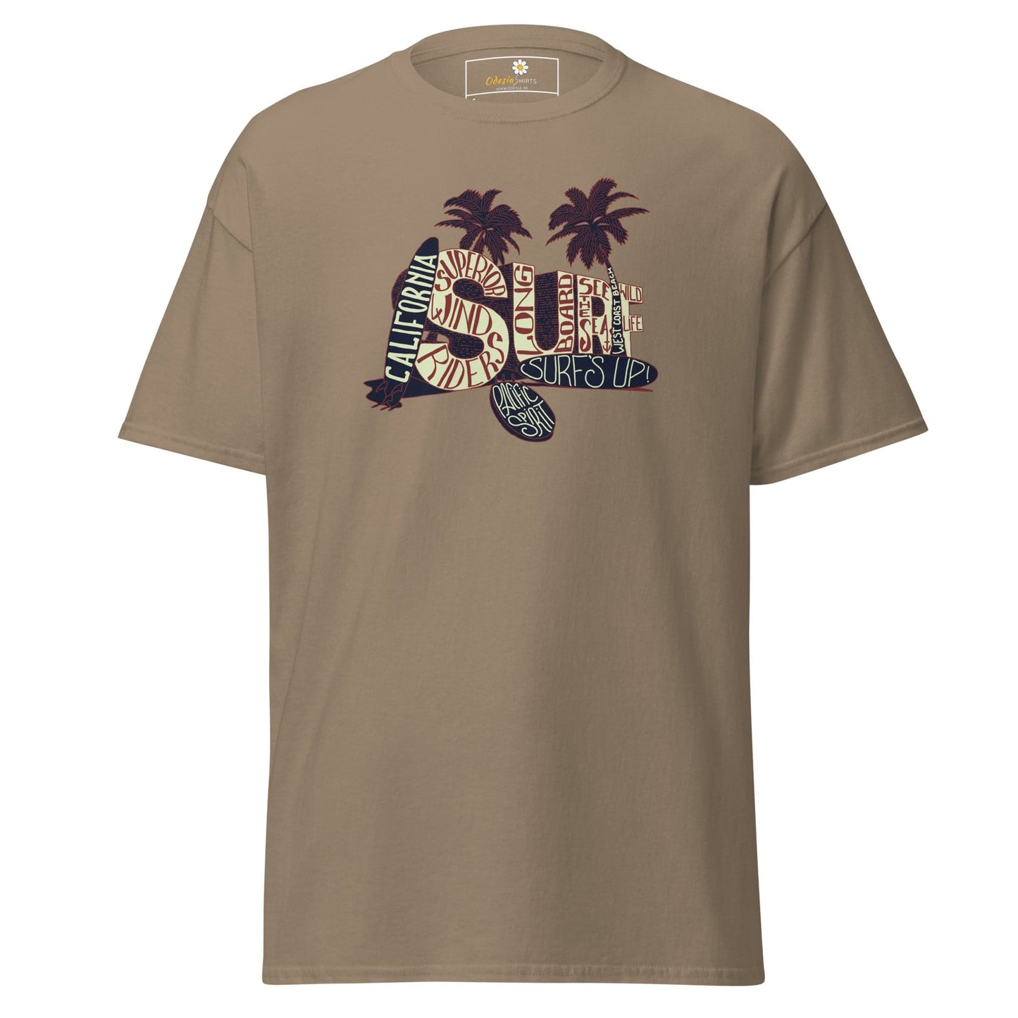 Unisex classic t-shirt - SUMMER SURF CALIFORNIA - REGULAR - Brown Savana / S