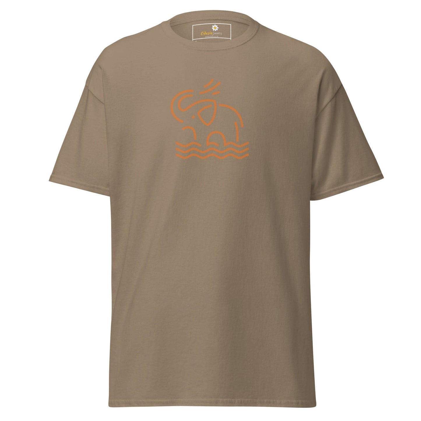 Unisex classic t-shirt - WILD LIFE ELEPHANT ORANGE - REGULAR - Brown Savana / S