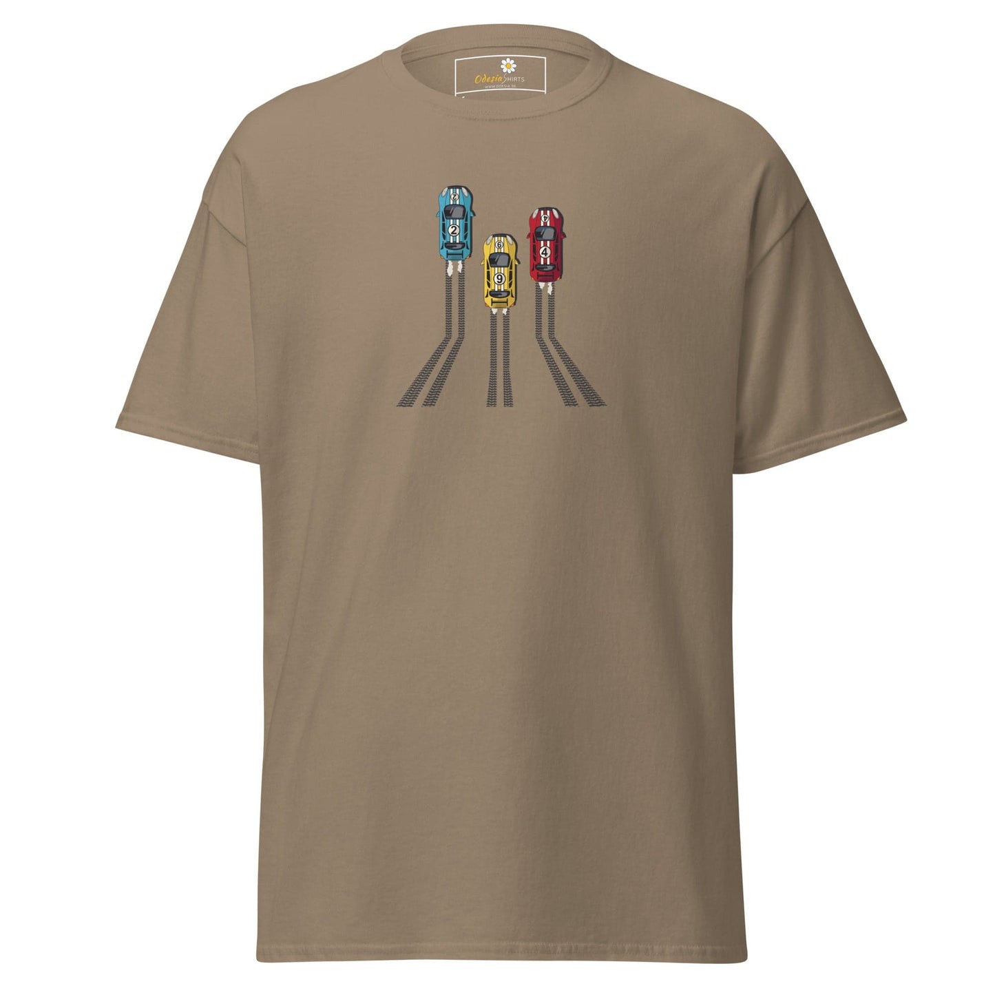 Unisex classic t-shirt - SPORT RACING CARS - REGULAR - Brown Savana / S