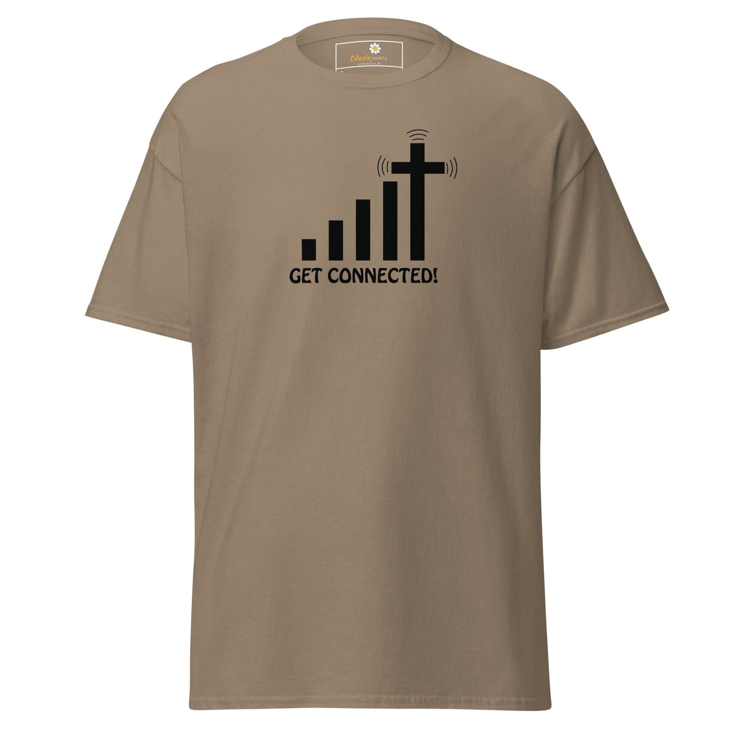 Unisex classic t-shirt - SPIRITUAL GET CONNECTED - REGULAR - Brown Savana / S