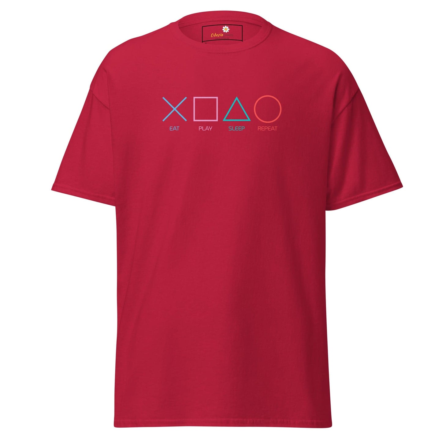 Unisex classic t-shirt - GAMERS PLAY BUTTONS - REGULAR - Cardinal / S
