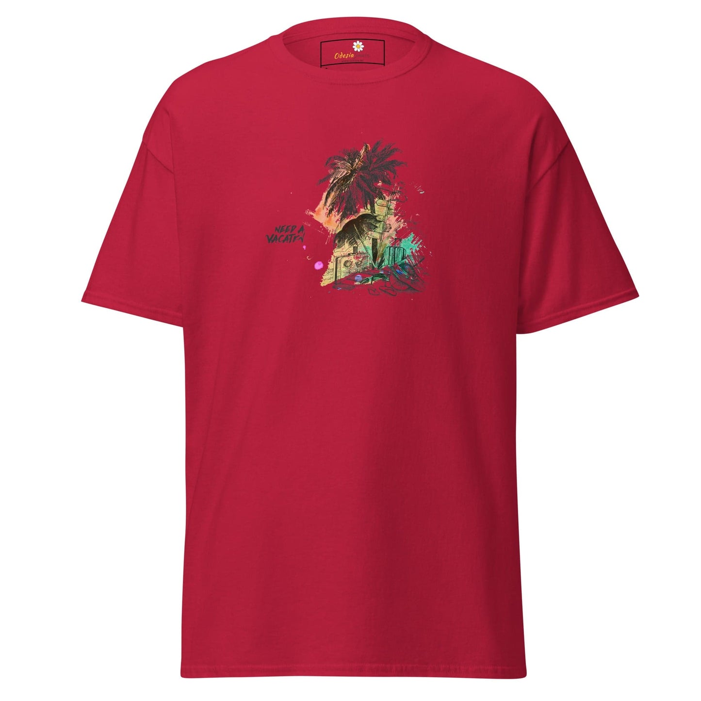 Unisex classic t-shirt - SUMMER NEED A VACATION - REGULAR - Cardinal / S