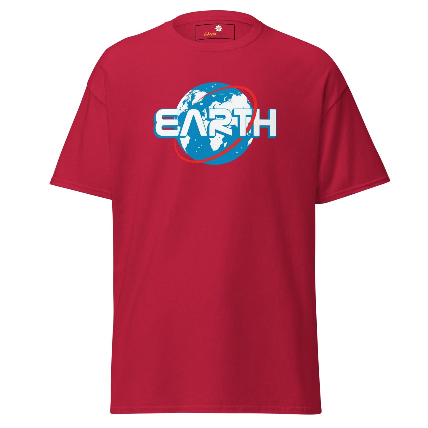 Unisex classic t-shirt - SPACE ASTRONAUT EARTH - REGULAR - Cardinal / S